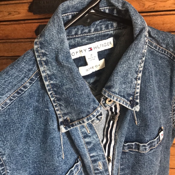 Vintage Tommy Hilfiger Y2K Denim Short Sleeve Dress - Picture 8 of 15